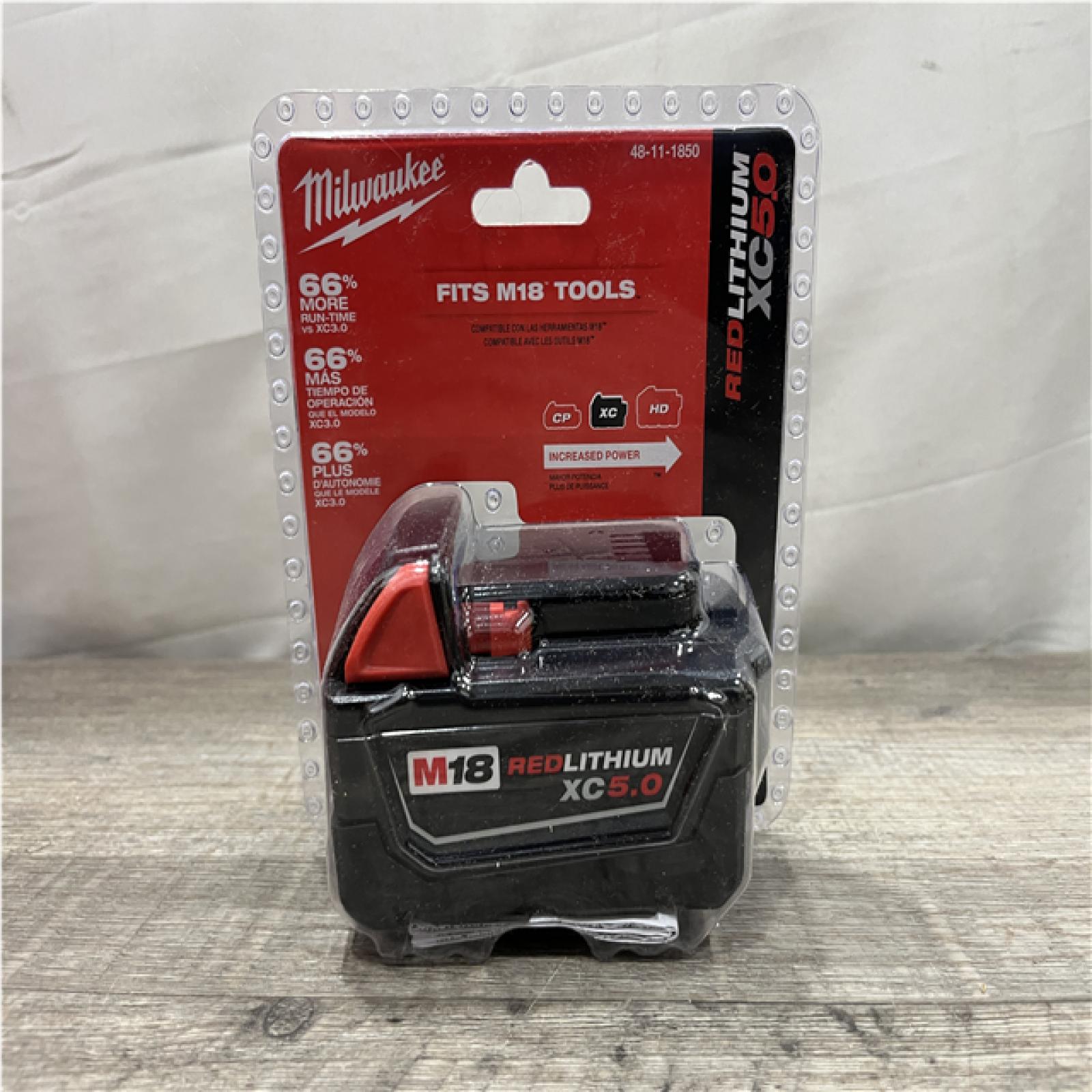 NEW - Milwaukee 18-Volt 5.0 Ah Lithium-Ion XC Extended Capacity Battery Pack