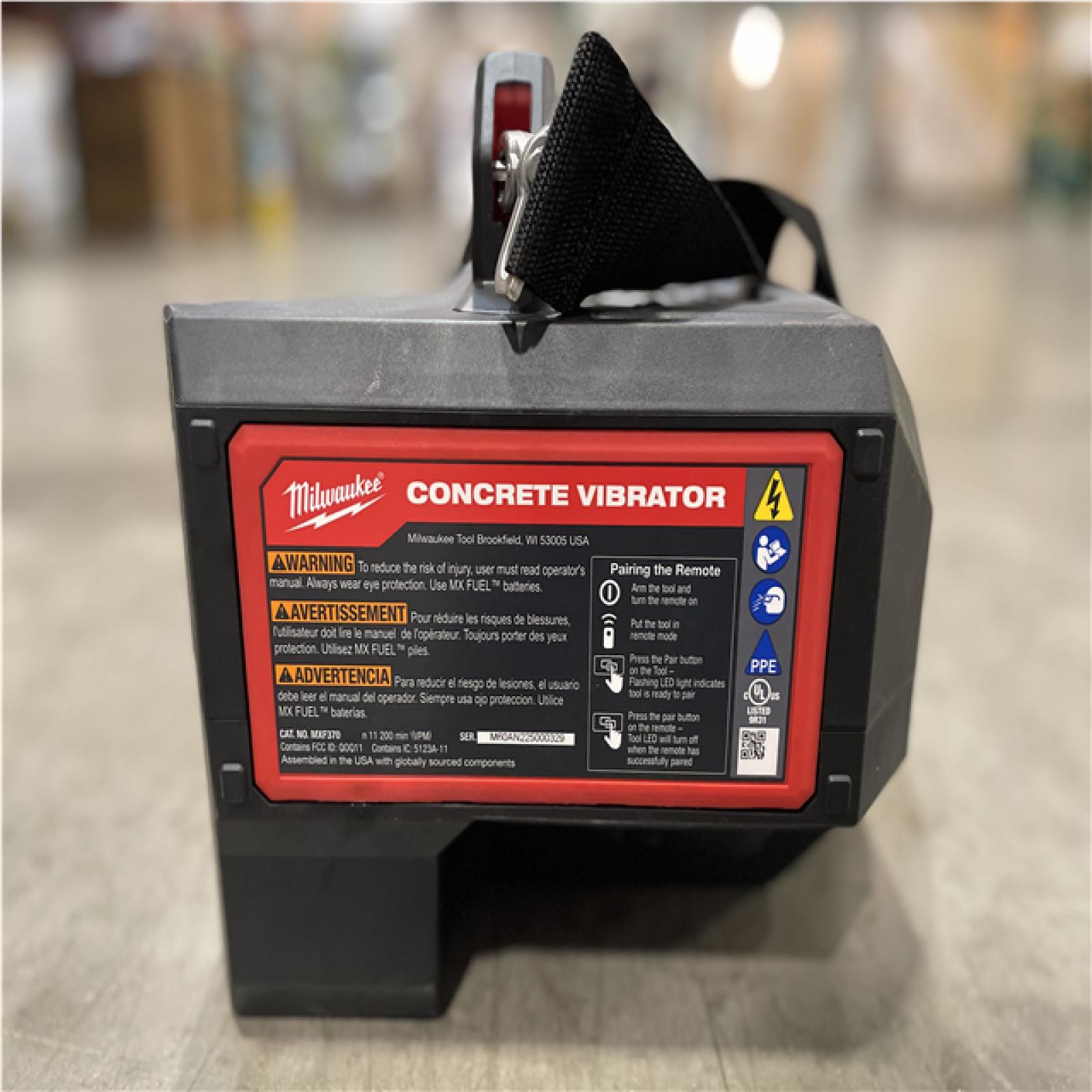 DALLAS LOCATION- AS-IS MILWAUKEE MX CONCRETE VIBRATOR