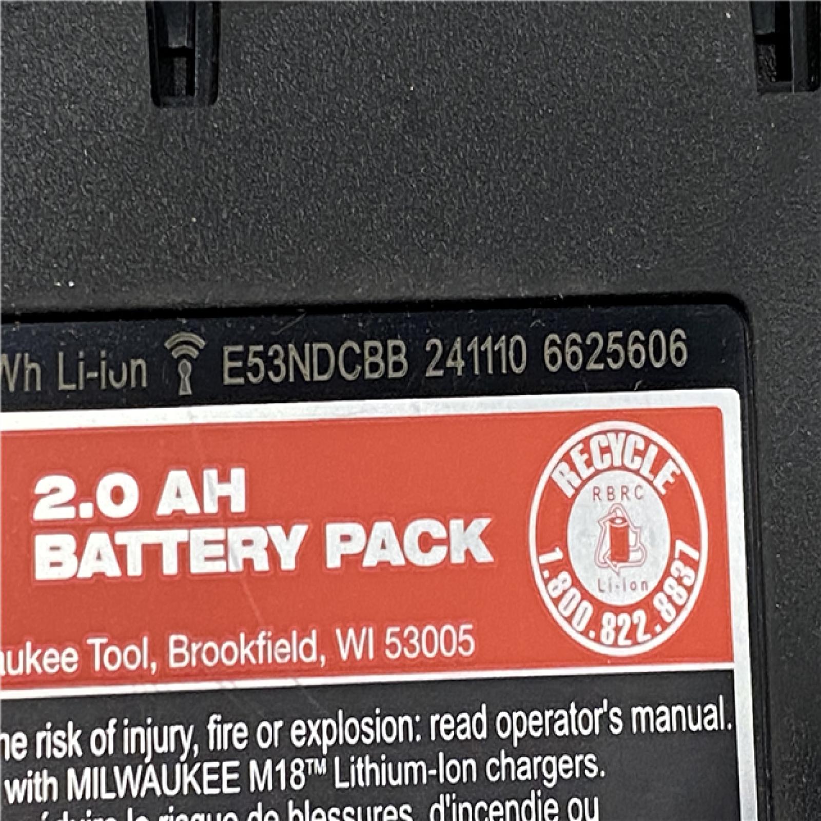 AS-IS Milwaukee 18-Volt Lithium-Ion Starter Kit with One 5.0 Ah and One 2.0 Ah Battery and Charger