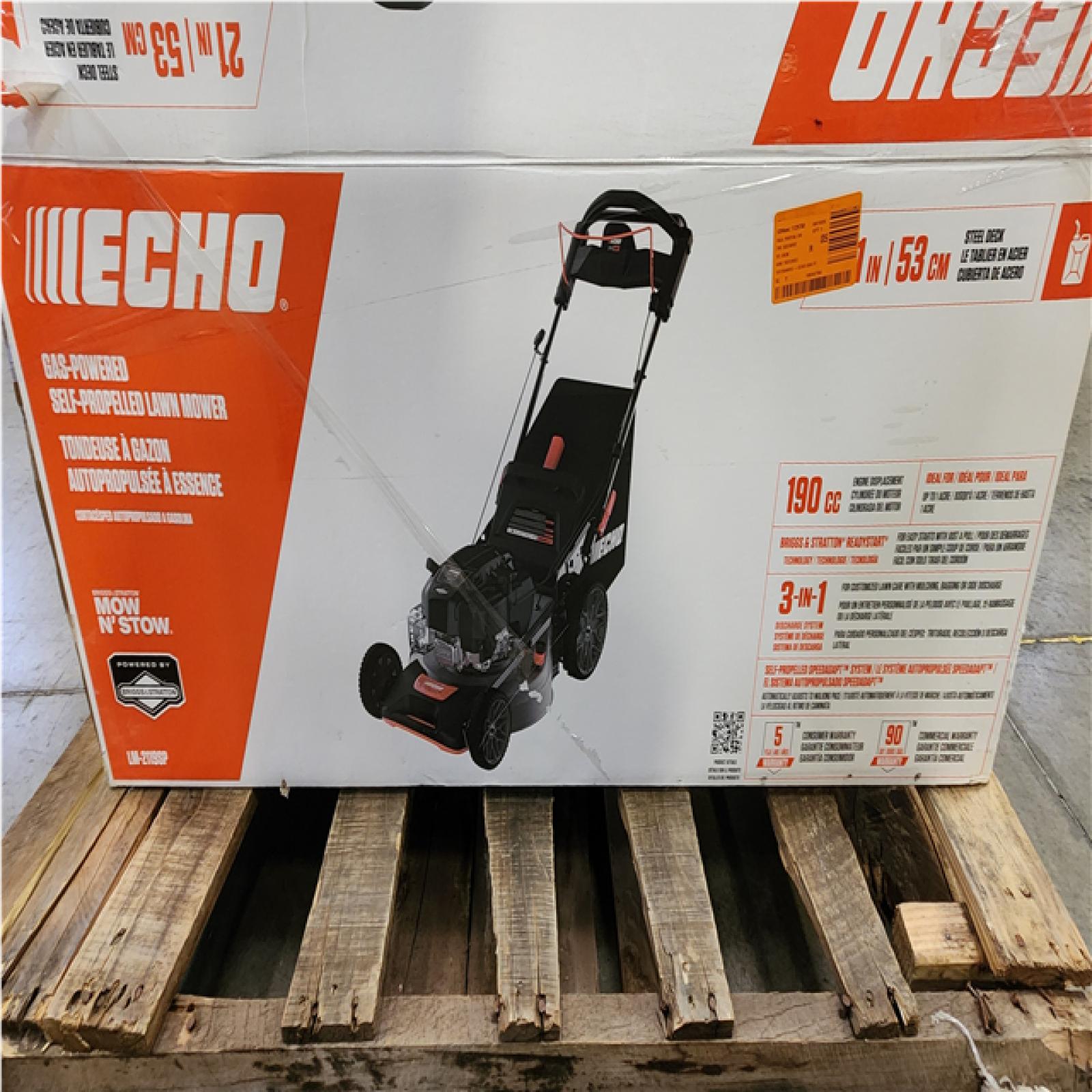Phoenix NEW ECHO 21 in. 190 cc Briggs and Stratton Gas 3-in-1 Dual Blade RWD Self-Propelled Lawn Mower with Single Lever Deck Adjustment