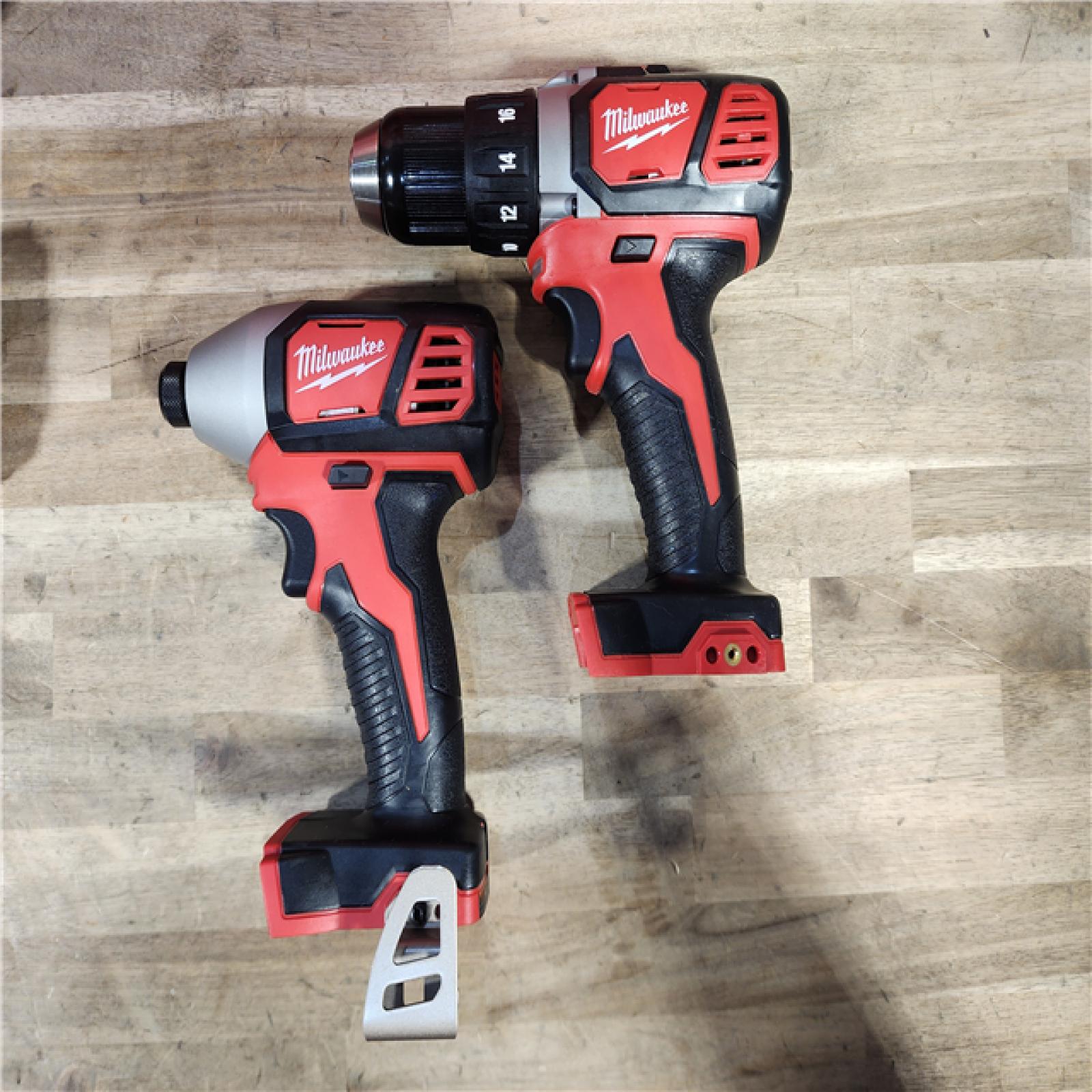 HOUSTON LOCATION - AS-IS Milwaukee 18V Cordless Brushed 2-Tool Drill/Driver and Impact Driver Kit