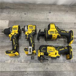 AS-IS DEWALT ATOMIC 20-Volt Lithium-Ion Cordless Brushless Combo Kit (4-Tool)