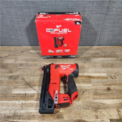 HOUSTON LOCATION - AS-IS Milwaukee FUEL 12-Volt Lithium-Ion Brushless Cordless 18-Gauge 1-1/2 in. Compact Brad Nailer (Tool Only)