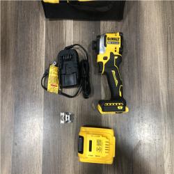 AS-IS DEWALT ATOMIC 20V MAX Lithium-Ion Cordless 1/4 in. Brushless Impact Driver Kit