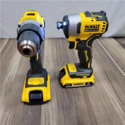 AS-IS Dewalt 20V MAX ATOMIC Brushless Compact Lithium-Ion 1/2 in. Cordless Drill Driver and 1/4 in. Impact Driver Combo Kit with 2 Batteries 2 Ah