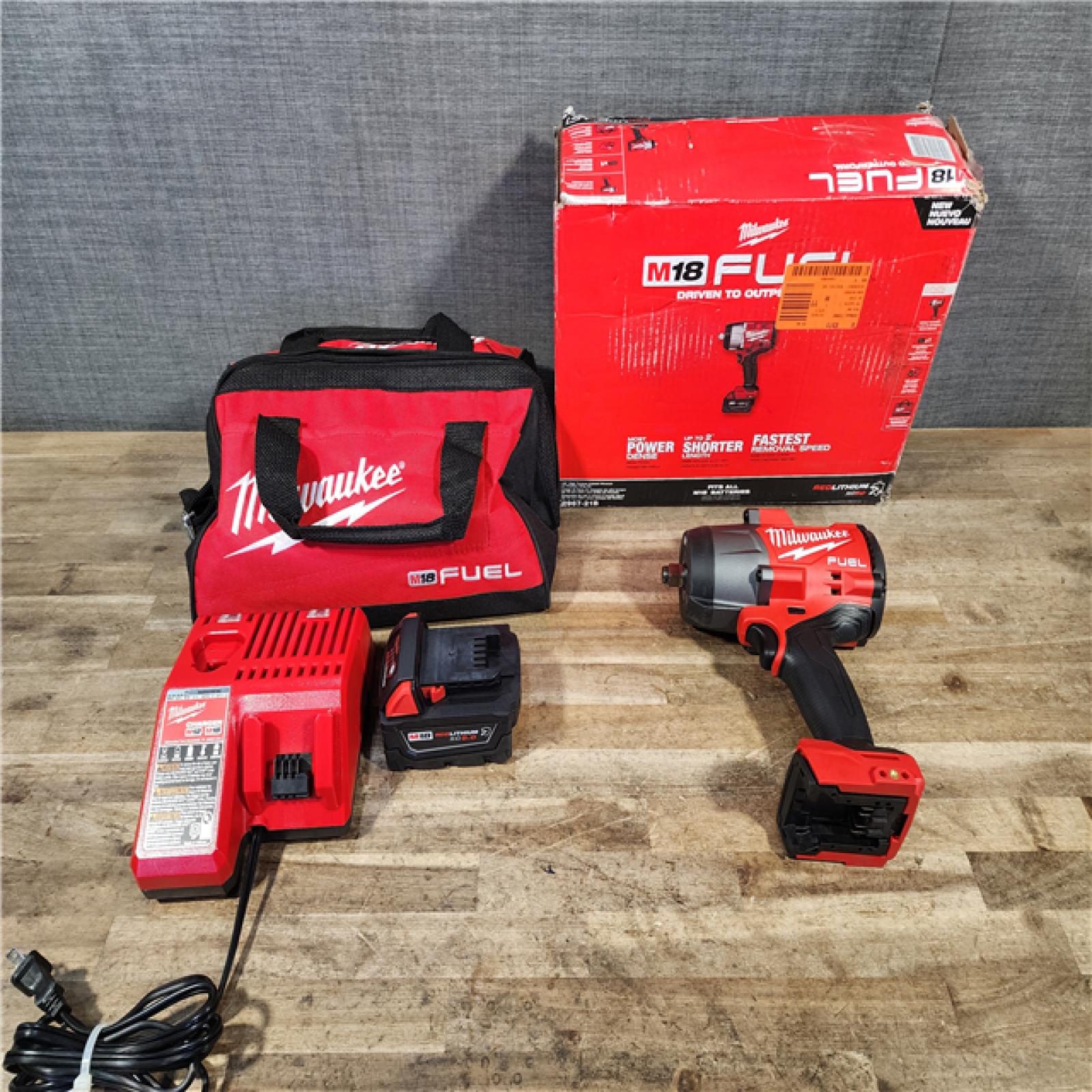 HOUSTON LOCATION - AS-IS Milwaukee FUEL 18V Lithium-Ion Brushless Cordless 1/2 in. Impact Wrench w/Friction Ring Kit