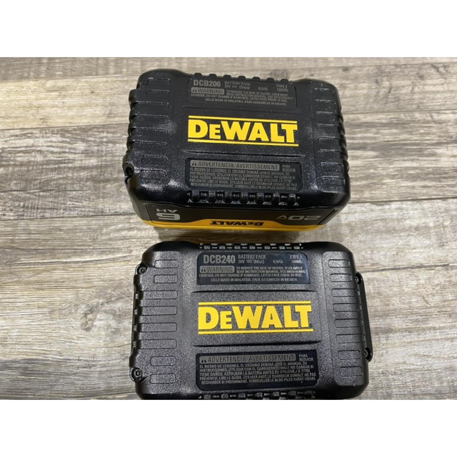 AS-IS DEWALT 20V MAX Lithium-Ion 6.0Ah and 4.0Ah Battery and Charger Starter Kit