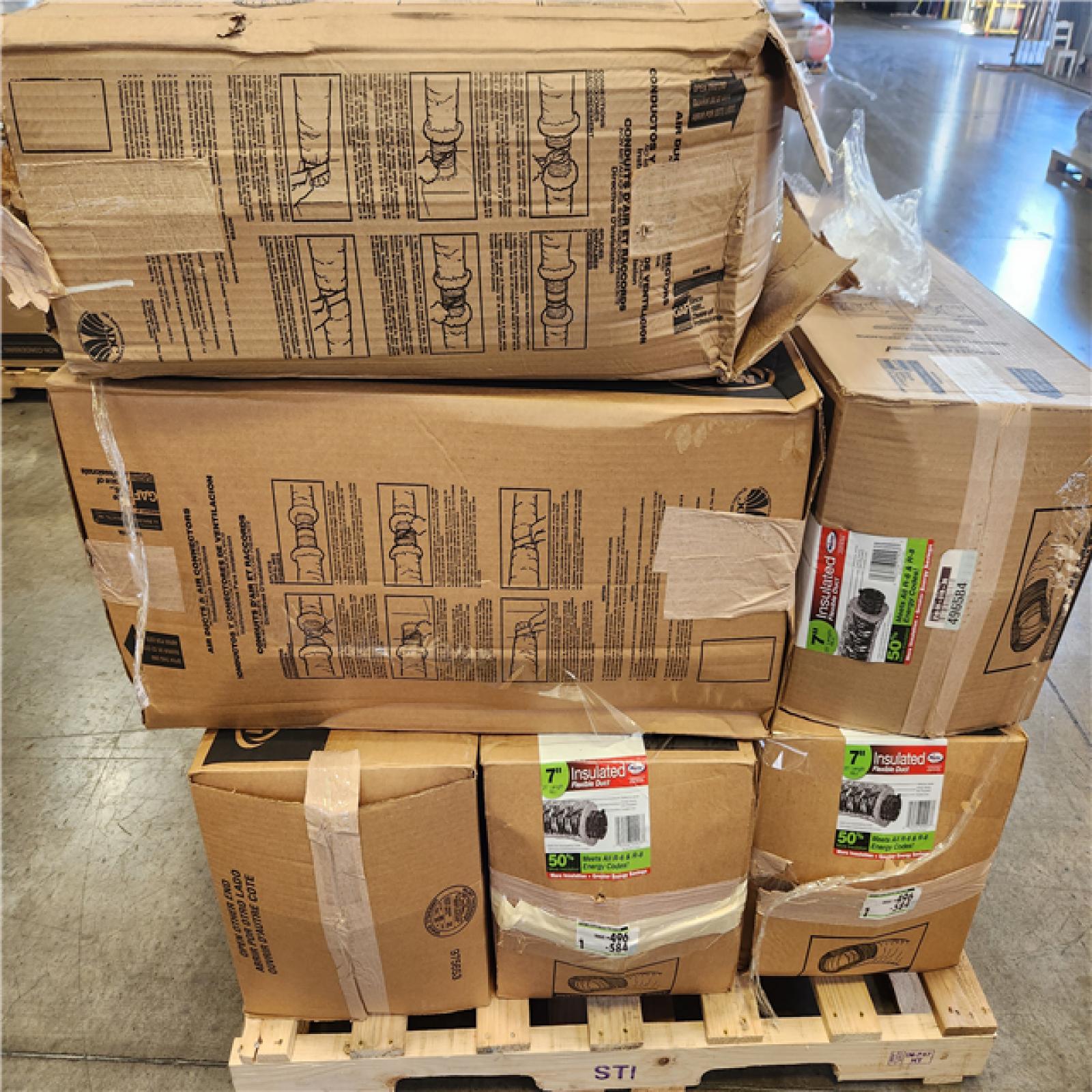 Phoenix Master Flow 7 in. x 25 ft. Insulated Flexible Duct R8 Silver Jacket Pallet (8-Ducts)