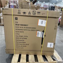 DALLAS LOCATION- AS-IS HUSKY 46IN. 9 DRAWER MOBILE BENCH WITH TABLE