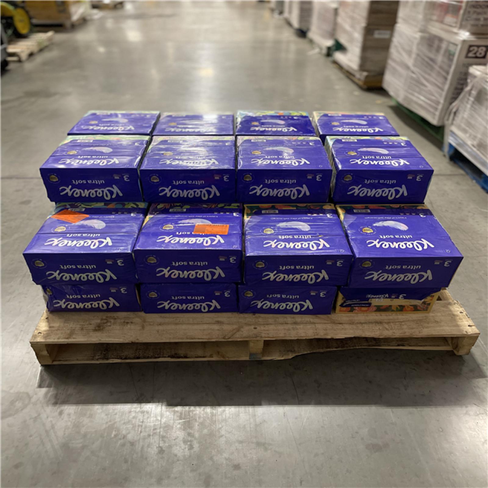 DALLAS LOCATION- KLEENEX ULTRA SOFT 120 3-PLY TISSUES PALLET (120 UNITS)
