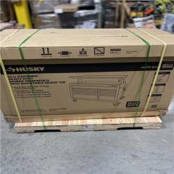 DALLAS LOCATION - Husky 52 in. W x 25 in. D Heavy Duty 9-Drawer Mobile Workbench Cabinet with Adjustable-Height Hardwood Top in Matte Black