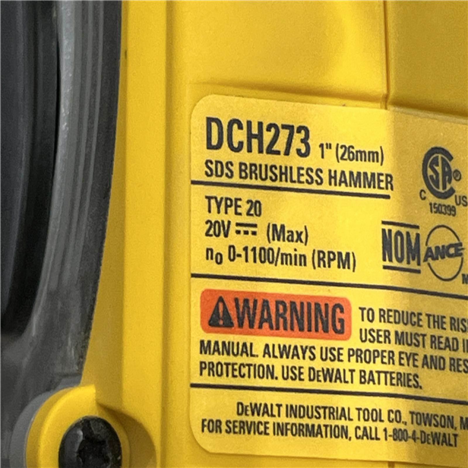 AS-IS DEWALT 20V MAX XR Cordless Brushless 1 in. SDS Plus L-Shape Rotary Hammer (Tool Only)
