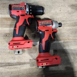 HOUSTON LOCATION - AS-IS M18 18-Volt Lithium-Ion Brushless Cordless Compact Hammer Drill/Impact Combo Kit (2-Tool) with (2) Batteries, Bag