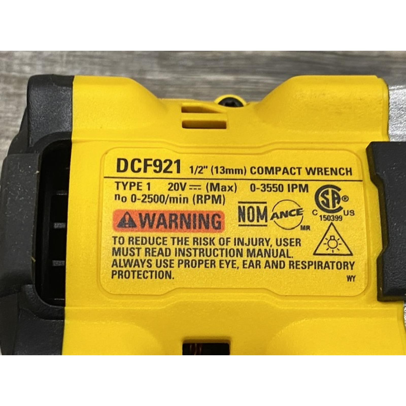 AS-IS DEWALT ATOMIC 20V MAX Cordless Brushless 1/2 in. Variable Speed Impact Wrench (Tool Only)