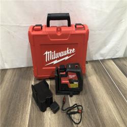 AS-IS Milwaukee Green 100 ft. Cross Line and Plumb Points Rechargeable Laser Level with REDLITHIUM Lithium-Ion