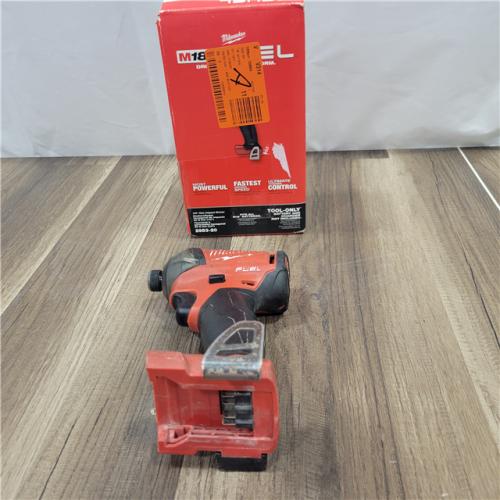 AS-IS Milwaukee 2953-20 18V Lithium-Ion Brushless Cordless 1/4   Hex Impact Driver Bare Tool  Red