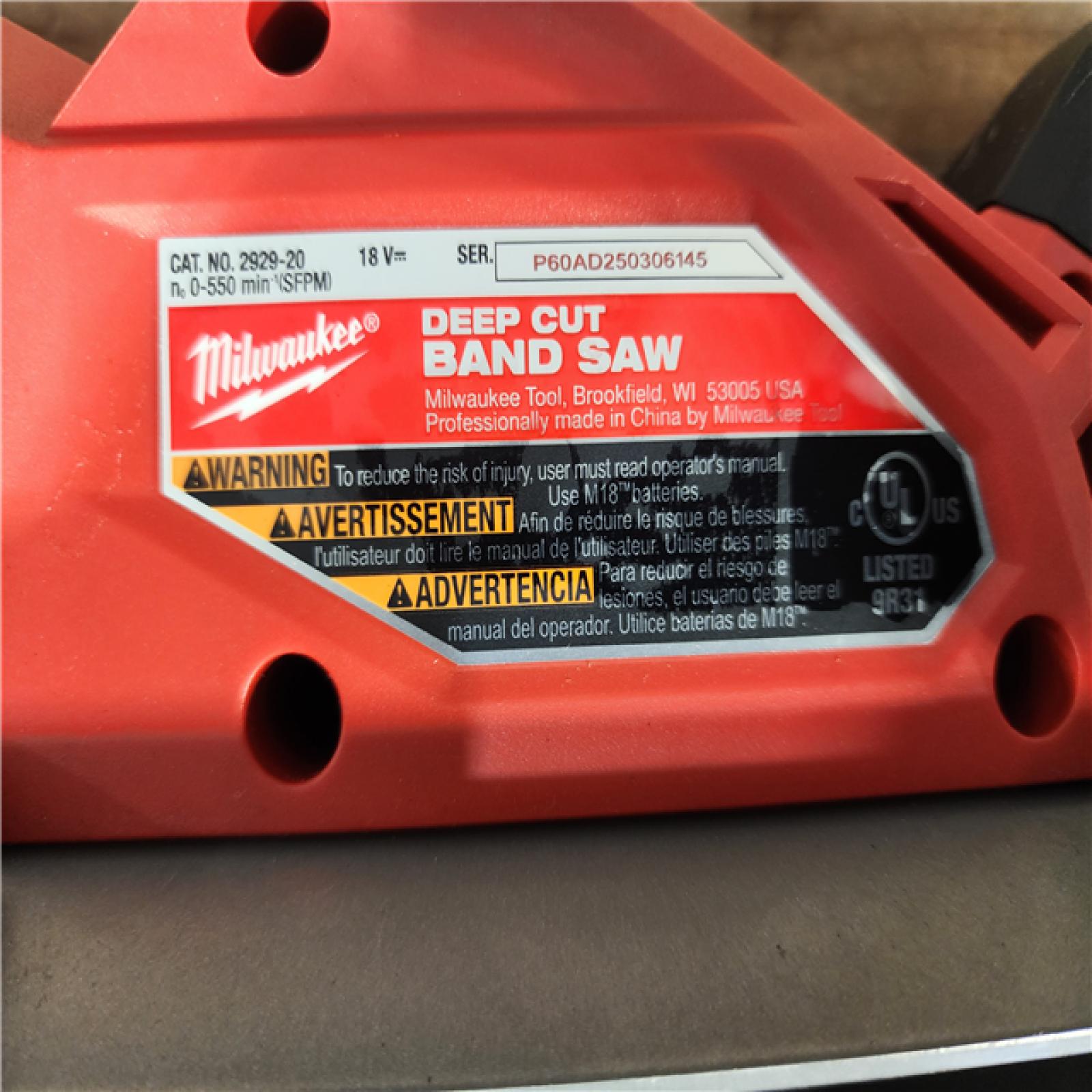 HOUSTON LOCATION - AS-IS Milwaukee FUEL 18V Lithium-Ion Brushless Cordless Deep Cut Band Saw (Tool-Only)