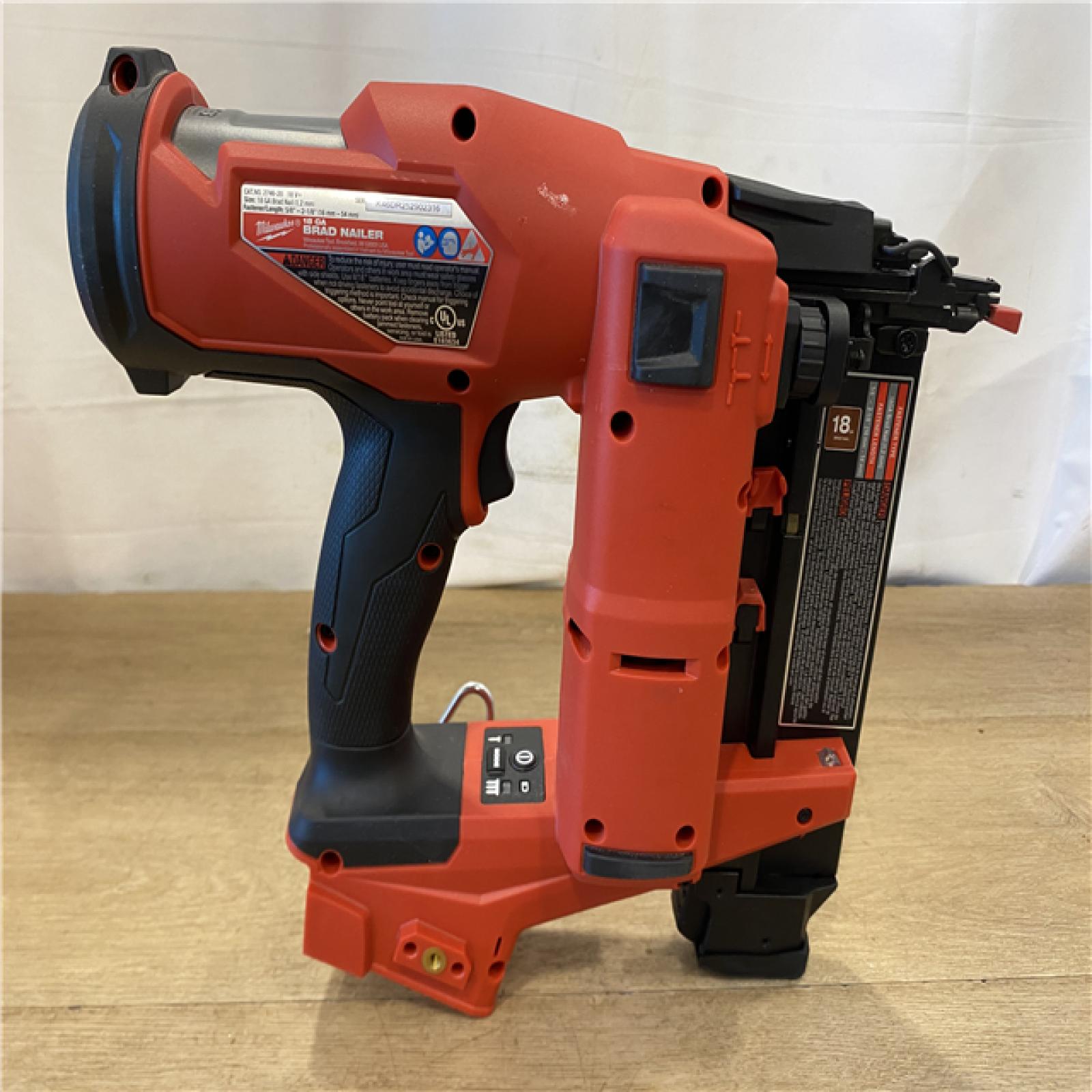 AS-IS Milwaukee FUEL 18-Volt Lithium-Ion Brushless Cordless Gen II 18-Gauge Brad Nailer (Tool-Only)