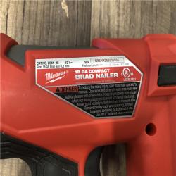 AS-IS Milwaukee FUEL 12-Volt Lithium-Ion Brushless Cordless 18-Gauge 1-1/2 in. Compact Brad Nailer (Tool Only)