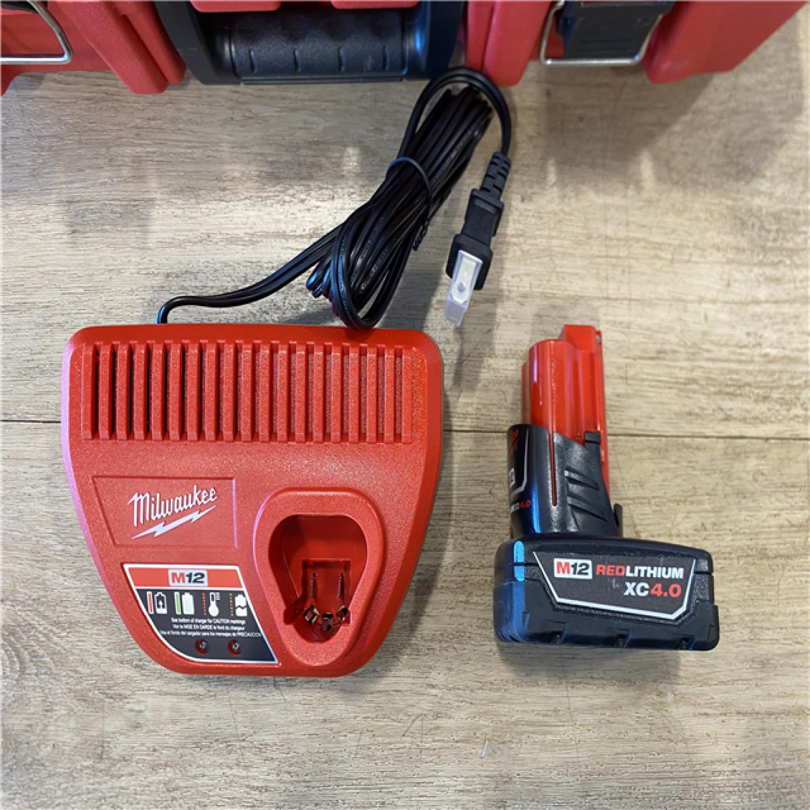AS-IS Milwaukee 12-Volt Lithium-Ion Cordless Green 250 ft. 3-Plane Laser Level Kit