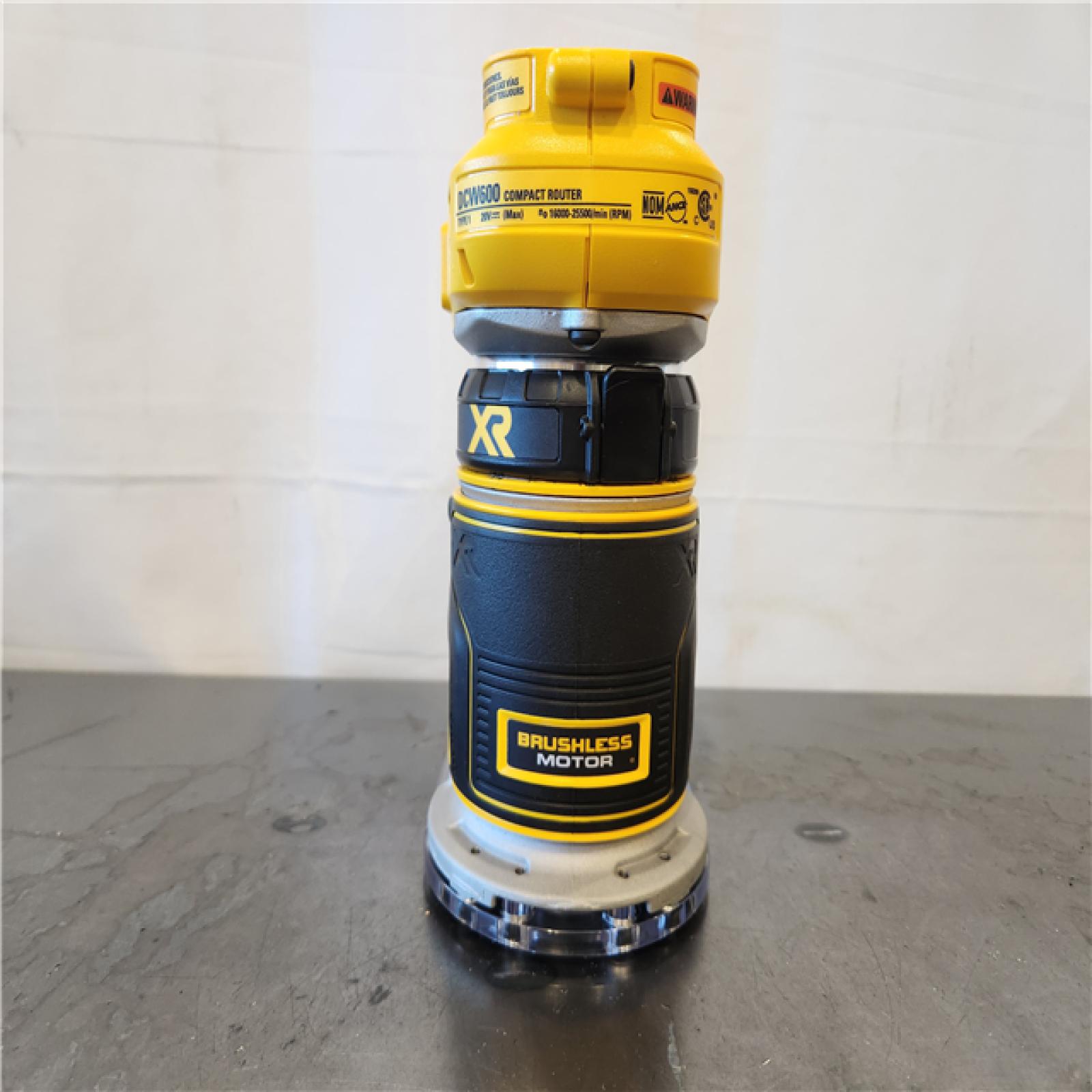 AS-IS- DEWALT 20V MAX XR Lithium-Ion Brushless Cordless Compact Router (Tool Only)