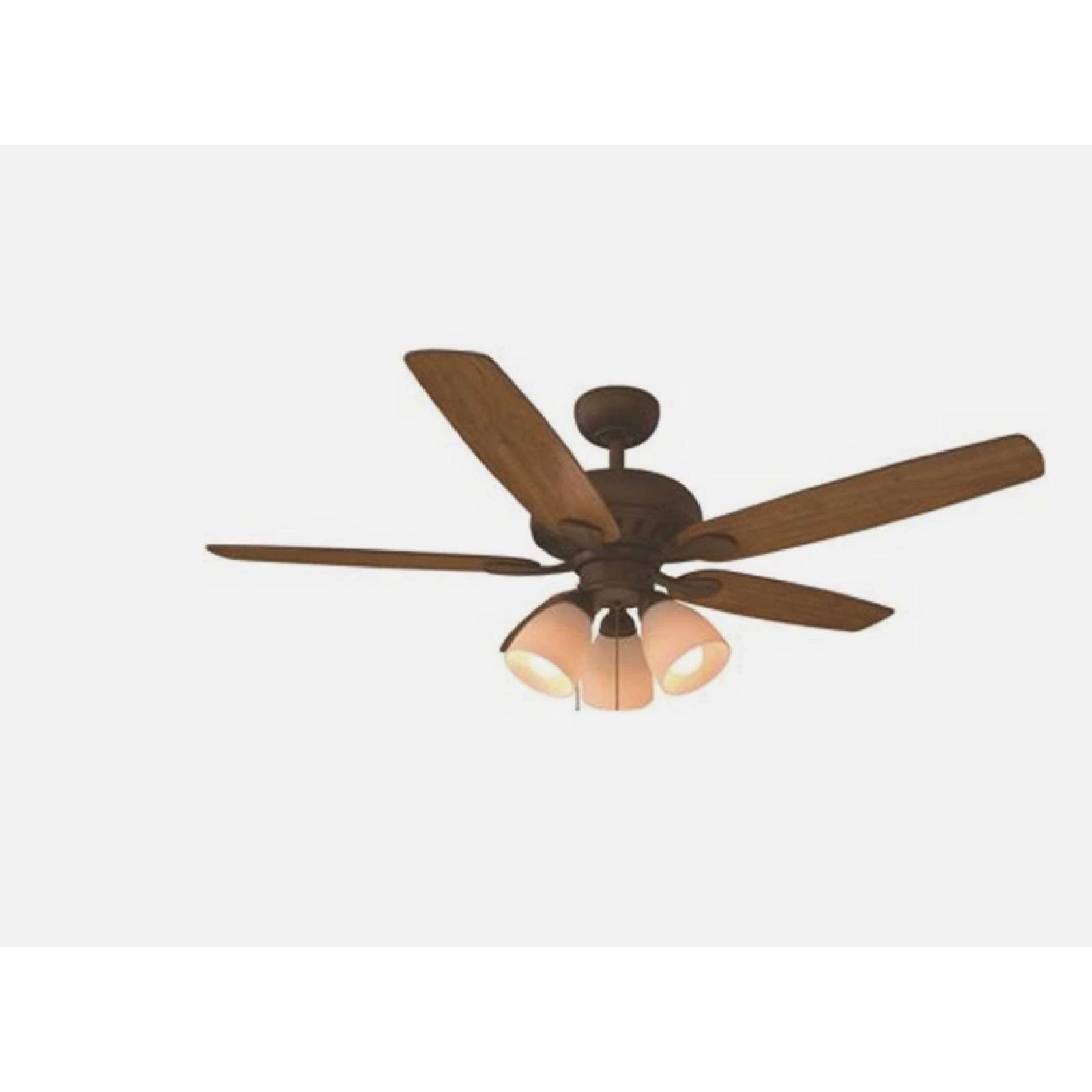 DALLAS LOCATION -Rockport 52 in. Oil-Rubbed Bronze Cherry/Walnut Blades LED Ceiling Fan PALLET-(40 UNITS)