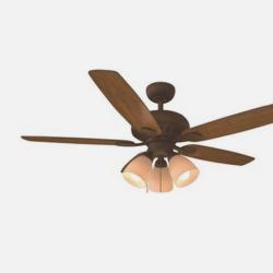 DALLAS LOCATION -Rockport 52 in. Oil-Rubbed Bronze Cherry/Walnut Blades LED Ceiling Fan PALLET-(40 UNITS)