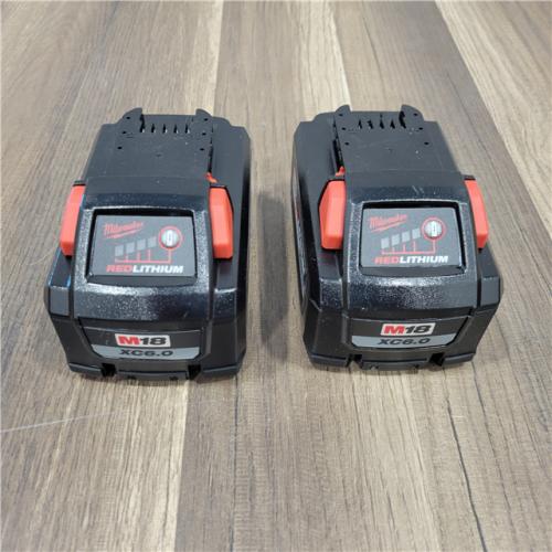 AS-IS Milwaukee   M18 18-Volt Lithium-Ion High Output 6.0Ah Battery Pack (2-Pack)