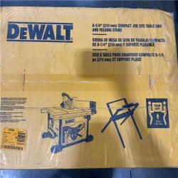 NEW- DEWALT 15 Amp Corded 8-1/4 in. Compact Jobsite Tablesaw with Compact Table Saw Stand