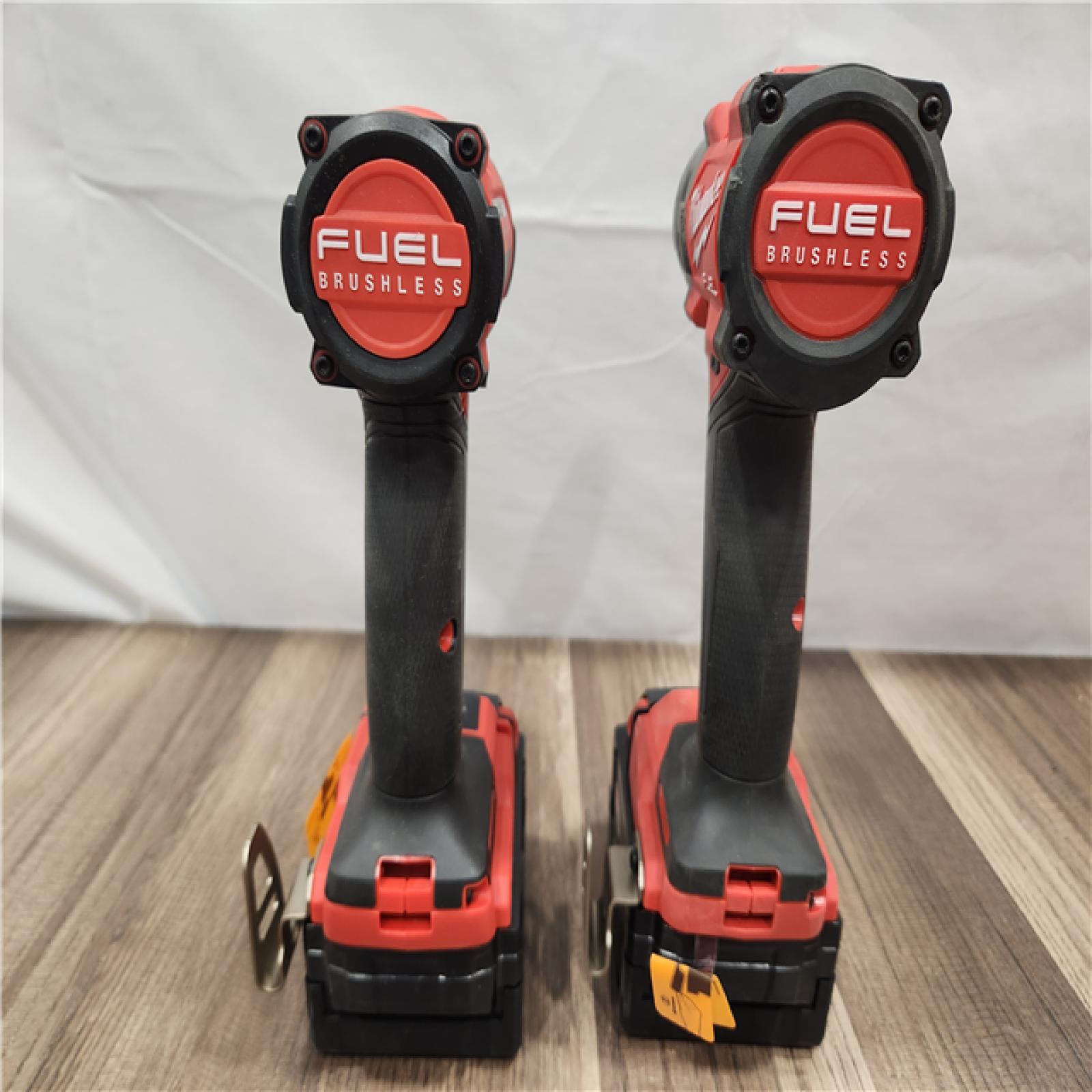 AS-IS- MILWAUKEE FUEL 18V Lithium-Ion Brushless Cordless Hammer Drill and Impact Driver Combo Kit