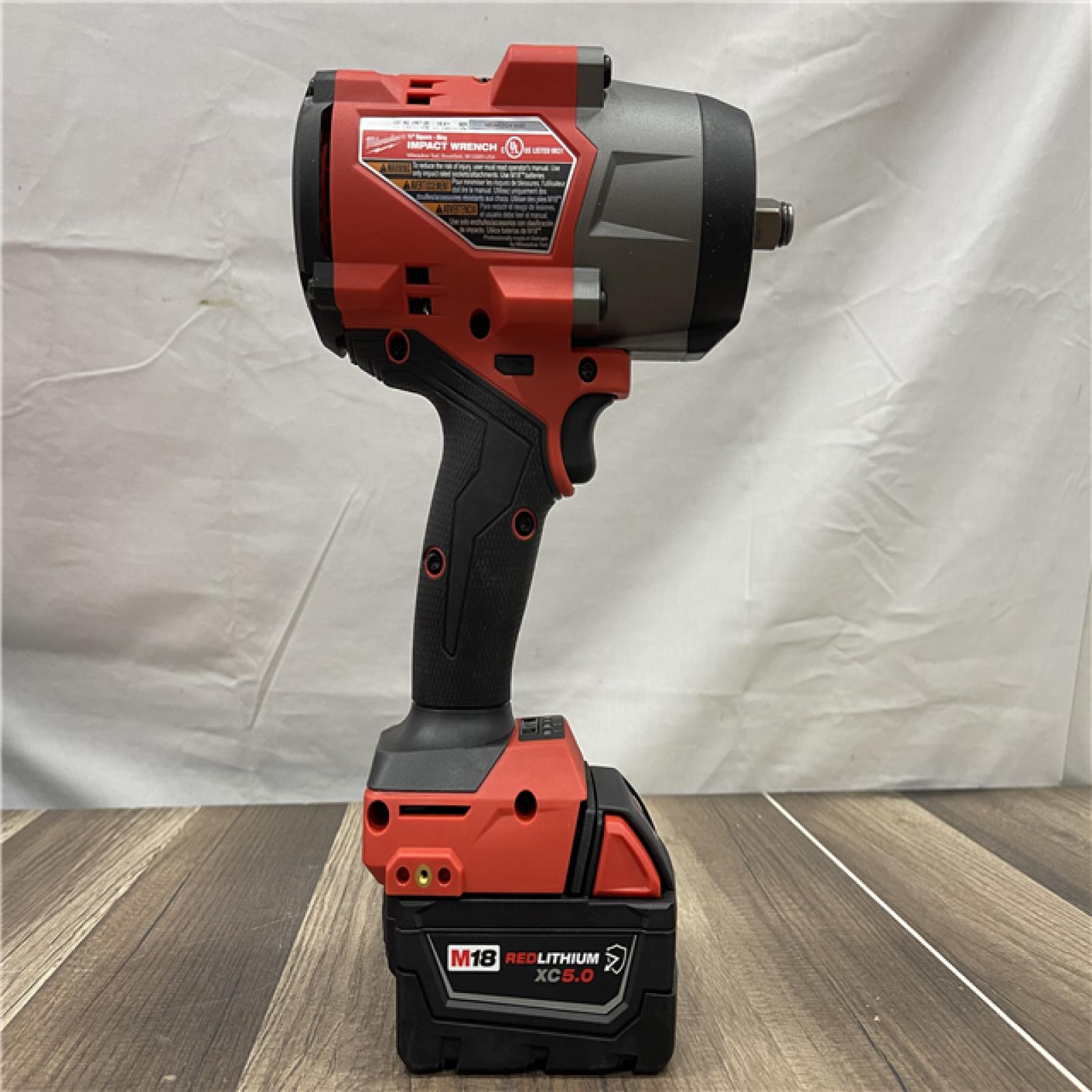 AS-IS Milwaukee M18 FUEL 18V Lithium-Ion Brushless Cordless 1/2 in. Impact Wrench w/Friction Ring Kit