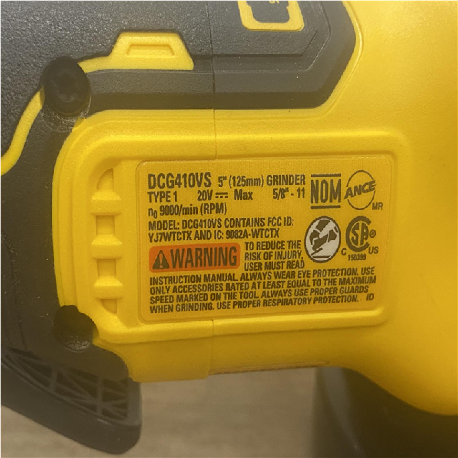 AS-IS DEWALT 20V XR Cordless 4-1/2. in. to 5 in. Variable Speed Angle Grinder (Tool Only)