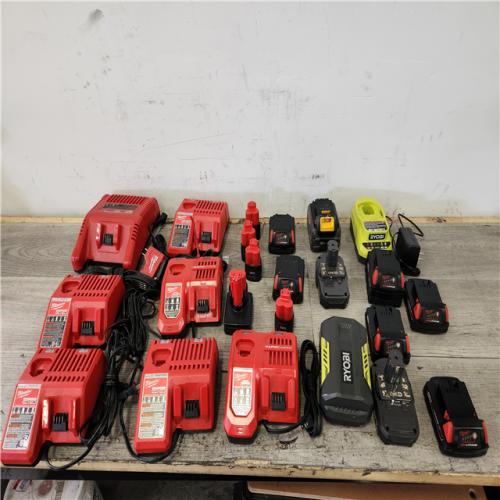Phoenix Location AS-IS mixed Lot of Chargers and Batteries (8 chargers) (15 Batteries)