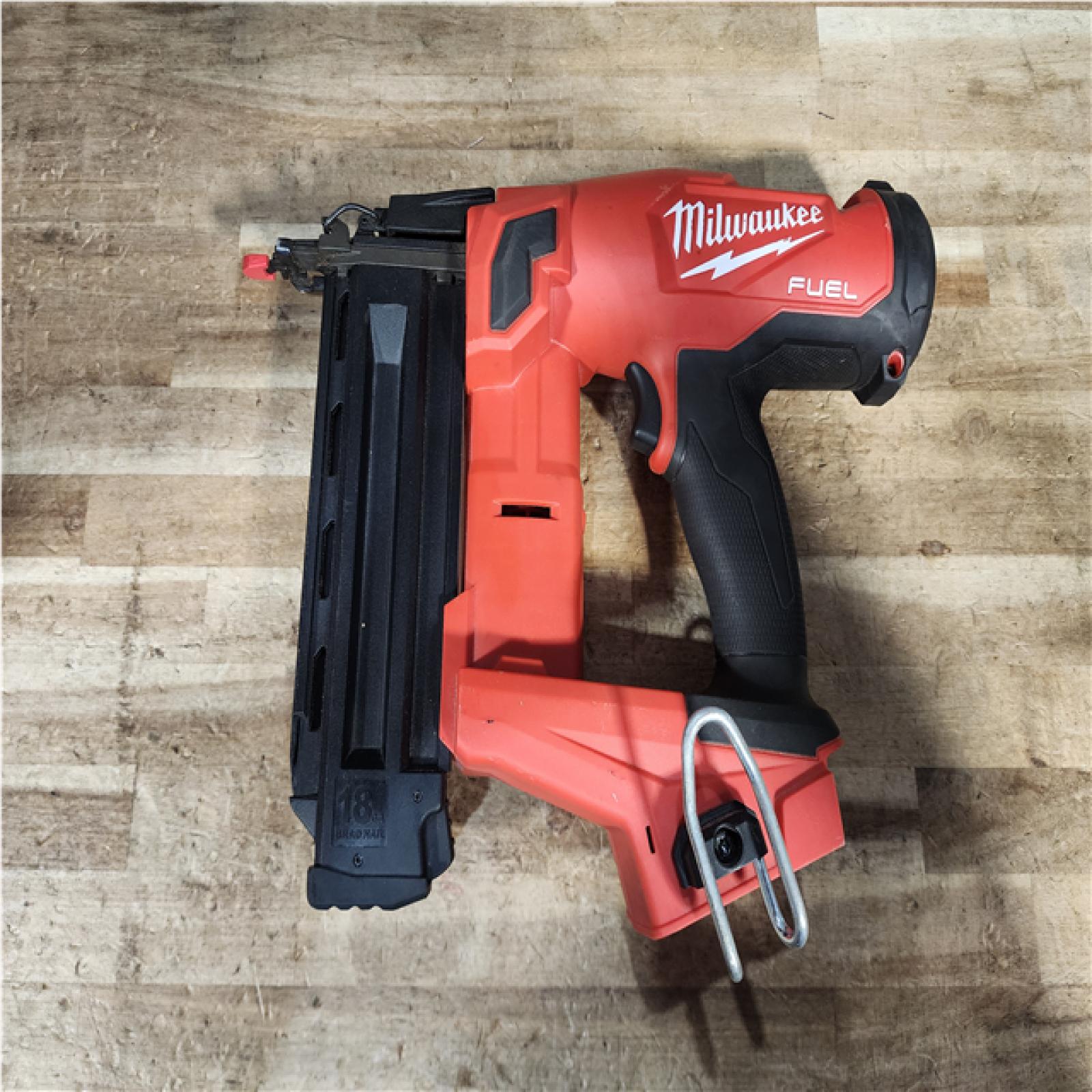 Houston Location AS-IS Milwaukee FUEL 18-Volt Lithium-Ion Brushless Cordless Gen II 18-Gauge Brad Nailer (Tool-Only)