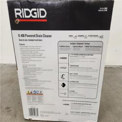 Phoenix Location NEW RIDGID K-400 Drain Cleaning Snake Auger 120-Volt Drum Machine with C-32IW 3/8 in. x 75 ft. Cable + 4-Piece Tool Set & Gloves