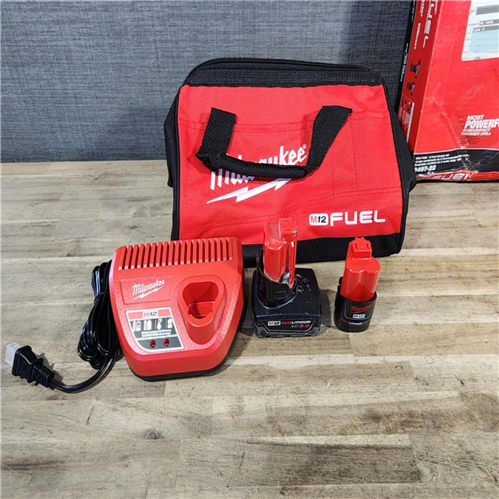 HOUSTON LOCATION - AS-IS Milwaukee 3497-22 12V Brushless Hammer Drill and Impact Driver Combo Kit