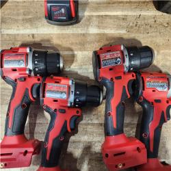 Houston Location AS-IS Milwaukee Drills QTY/4 and Batteries QTY/3 with Chargers QTY/2