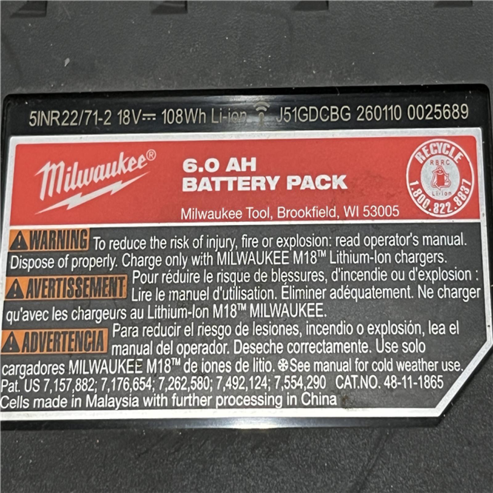 AS-IS Milwaukee 18-Volt Lithium-Ion High Output Starter Kit