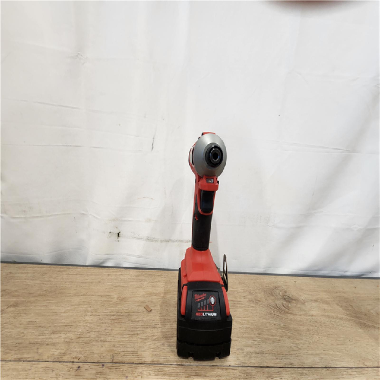 AS-IS- Milwaukee  M18 18-Volt Lithium-Ion Brushless Cordless 1/4 in. Compact Impact Driver with M18 5.0Ah Battery and Charger