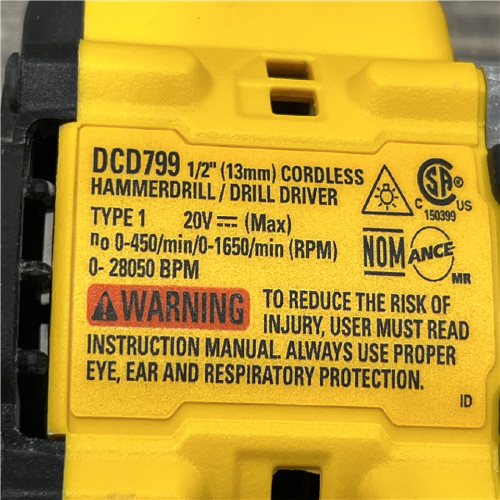 AS-IS DEWALT ATOMIC 20-Volt MAX Brushless Cordless 1/2 in. Hammer Drill (Tool-Only)