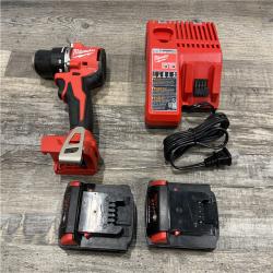 AS-IS Milwaukee 18V Lithium-Ion Brushless Cordless 1/2 in. Compact Hammer Drill/Driver Kit