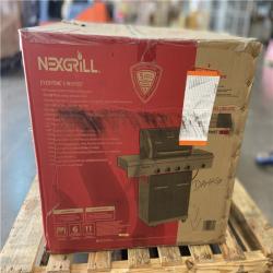DALLAS LOCATION - Nexgrill Deluxe 4-Burner Natural Gas Grill in Black with Ceramic Searing Side Burner and Gourmet Plus Cooking System
