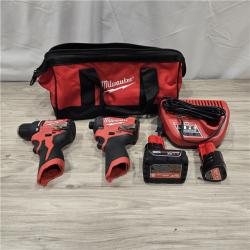 AS-IS Milwaukee 3497-22 12V Hammer Drill and Impact Driver Combo Kit