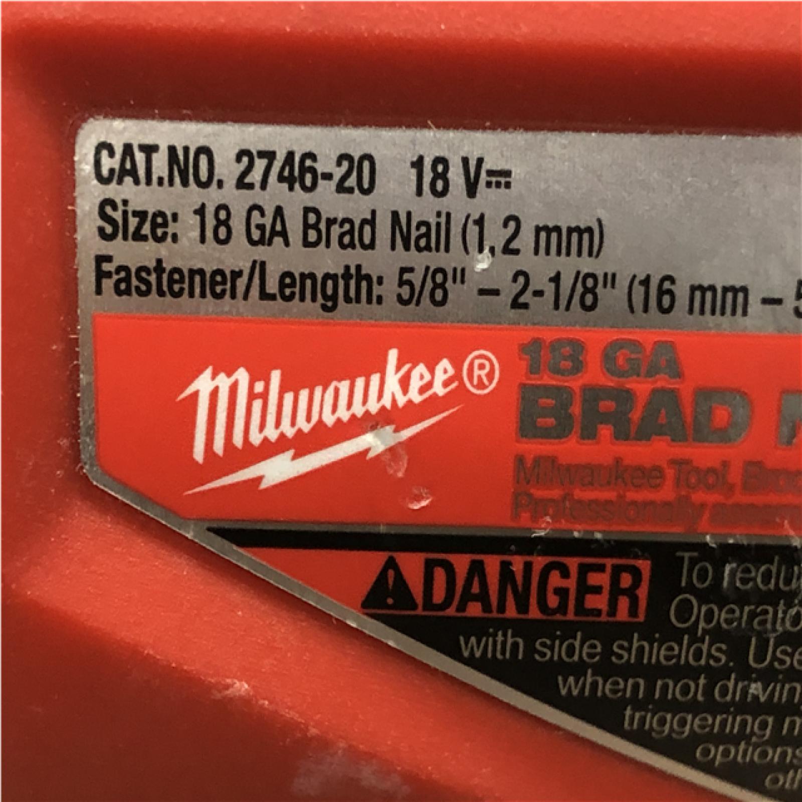 AS-IS Milwaukee FUEL 18-Volt Lithium-Ion Brushless Cordless Gen II 18-Gauge Brad Nailer (Tool-Only)