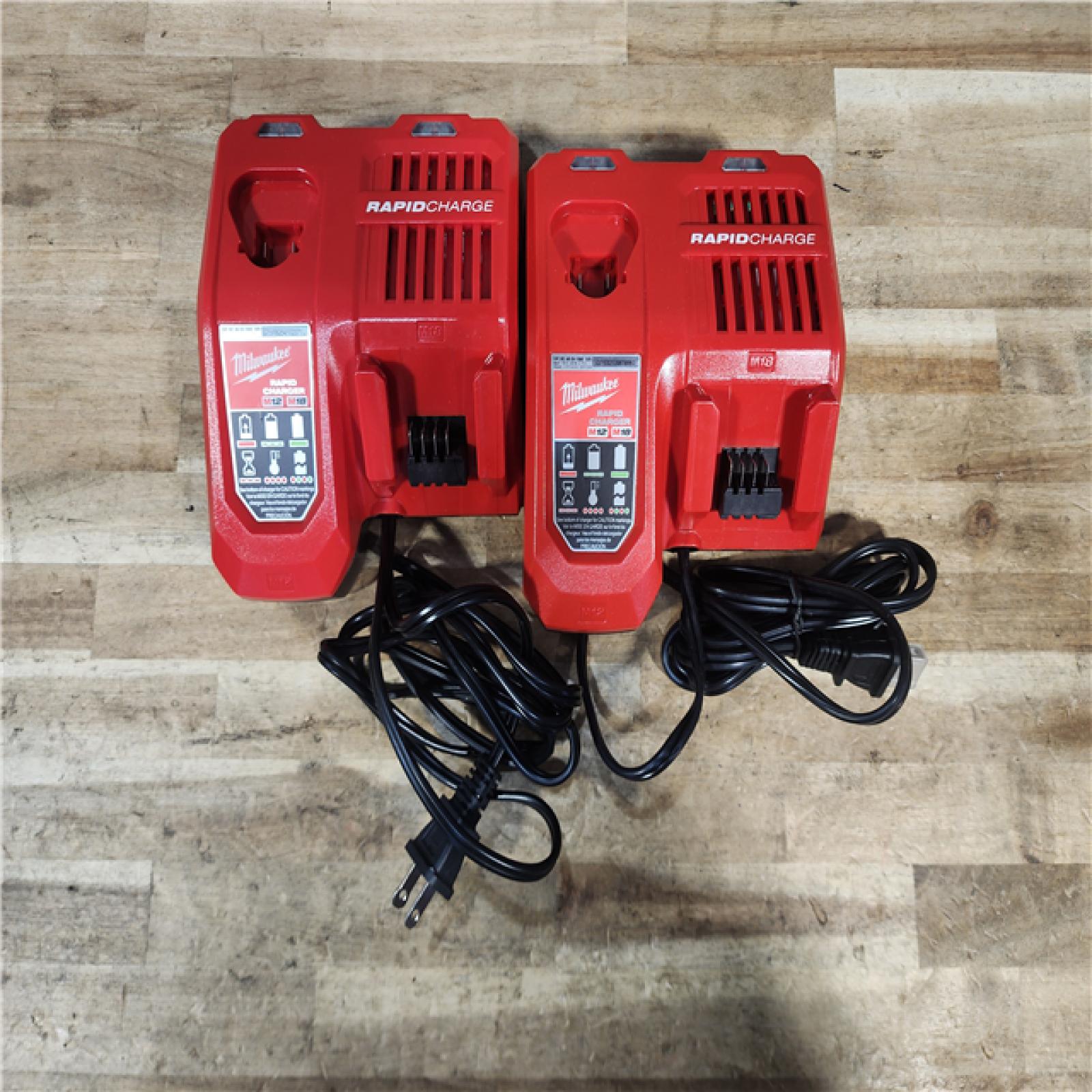 HOUSTON LOCATION - AS - IS MILWAUKEE BATTERY CHARGER PACK QTY - 2