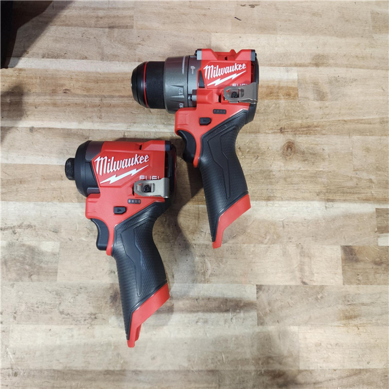 HOUSTON LOCATION - AS-IS (APPEARS LIKE NEW) Milwaukee  FUEL 12-Volt Lithium-Ion Brushless Cordless Hammer Drill and Impact Driver Combo Kit
