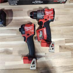HOUSTON LOCATION - AS-IS (APPEARS LIKE NEW) M18 FUEL 18V Lithium-Ion Brushless Cordless Hammer Drill and Impact Driver Combo Kit (2-Tool) with 2 Batteries