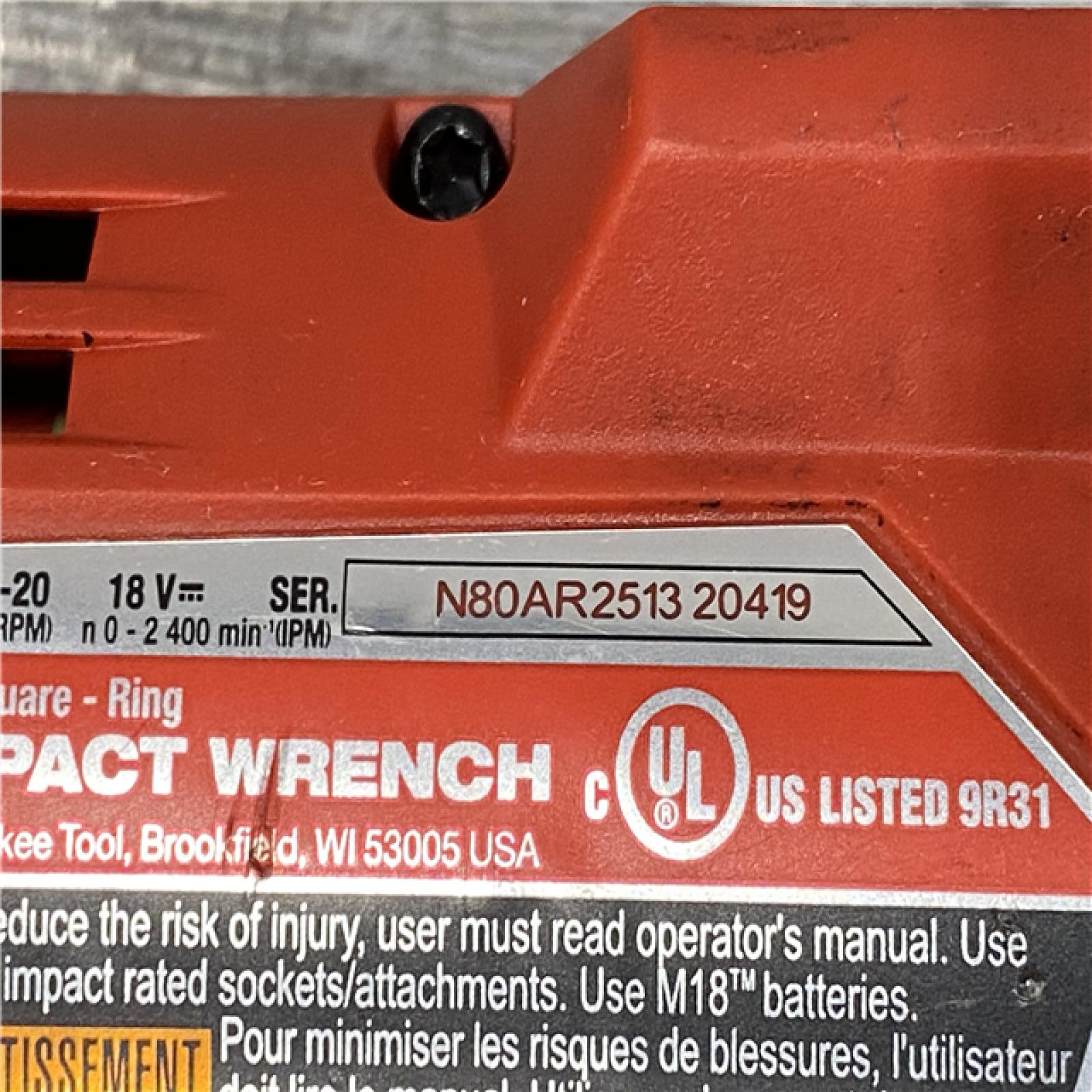 AS-IS Milwaukee FUEL 18V Lithium-Ion Brushless Cordless 1/2 in. Impact Wrench with Friction Ring (Tool-Only)