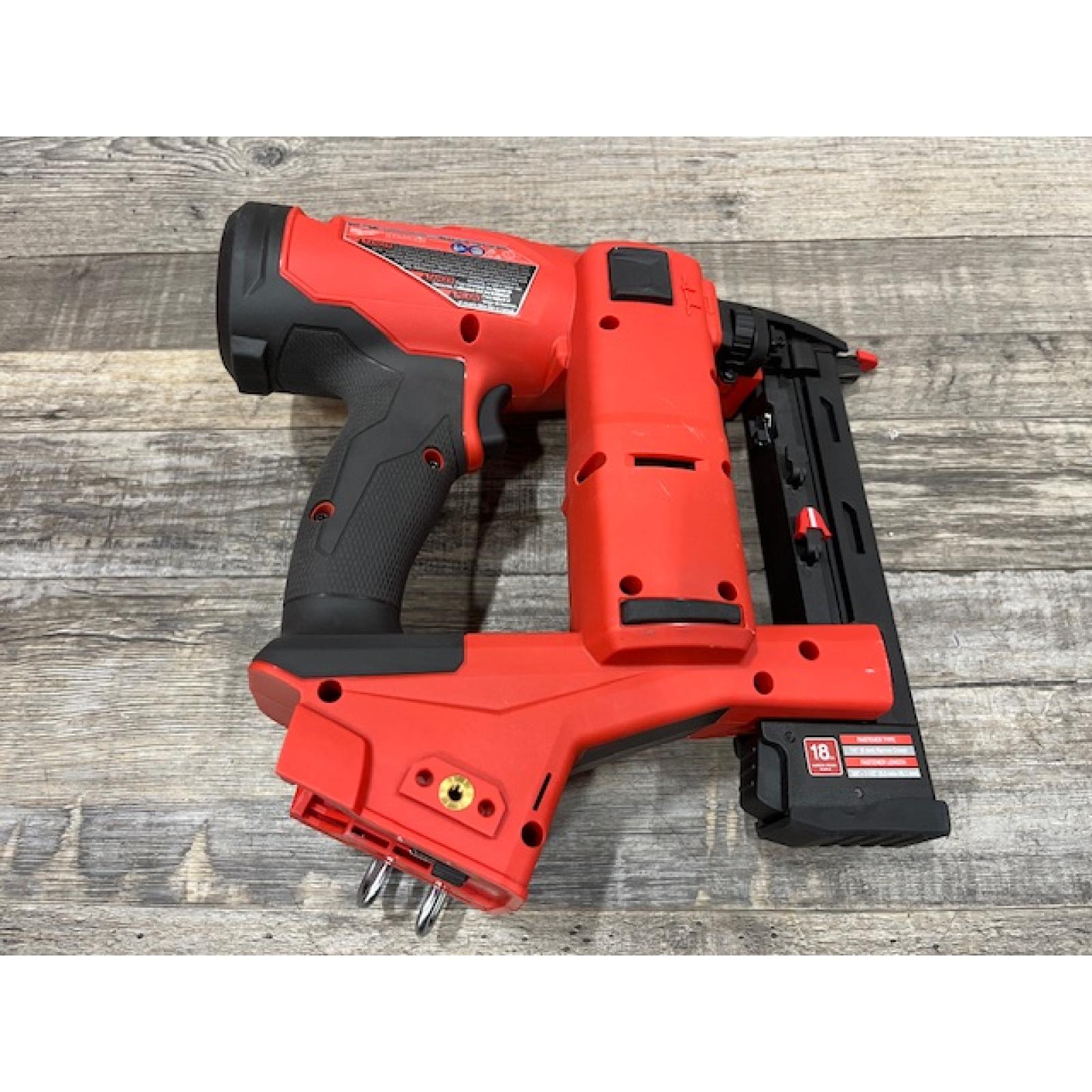AS-IS Milwaukee FUEL 18-Volt Lithium-Ion Brushless Cordless 18-Gauge 1/4 in. Narrow Crown Stapler (Tool-Only)