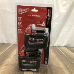 NEW-  Milwaukee 18-Volt Lithium-Ion XC Extended Capacity 5.0 Ah Battery Pack (2-Pack)